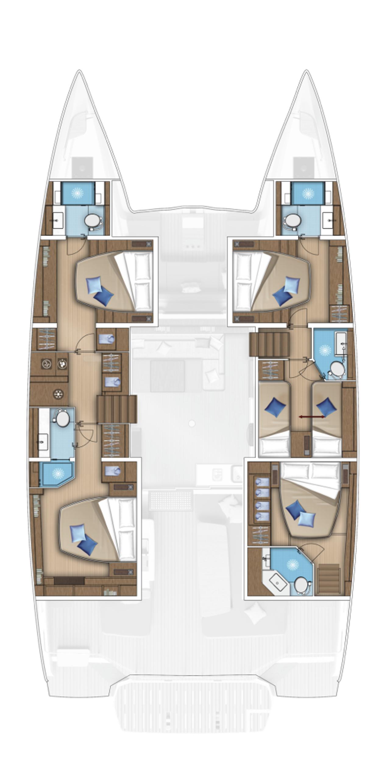 Najam Lagoon 55 - 5 + 2 cab. "Tri Wing" u destinaciji Kaštela | Nautilus - Slika 2
