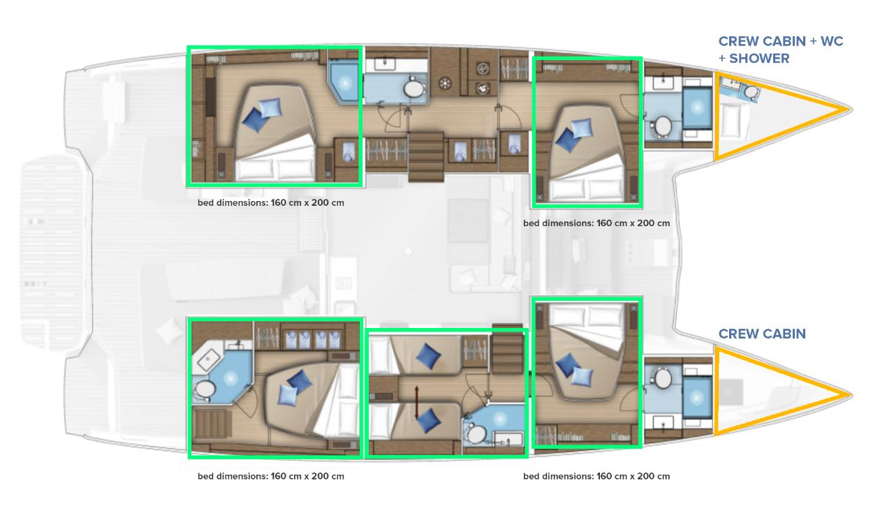 Najam Lagoon 55 - 5 + 2 cab. "Tri Wing" u destinaciji Kaštela | Nautilus - Slika 3