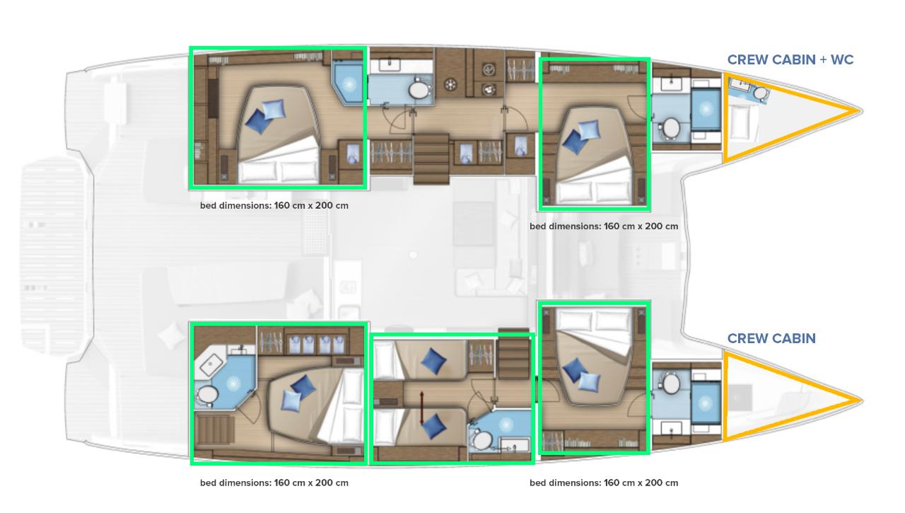 Najam Lagoon 55 - 5 + 2 cab. "Triwing Ossus" u destinaciji Kaštela | Nautilus - Slika 3