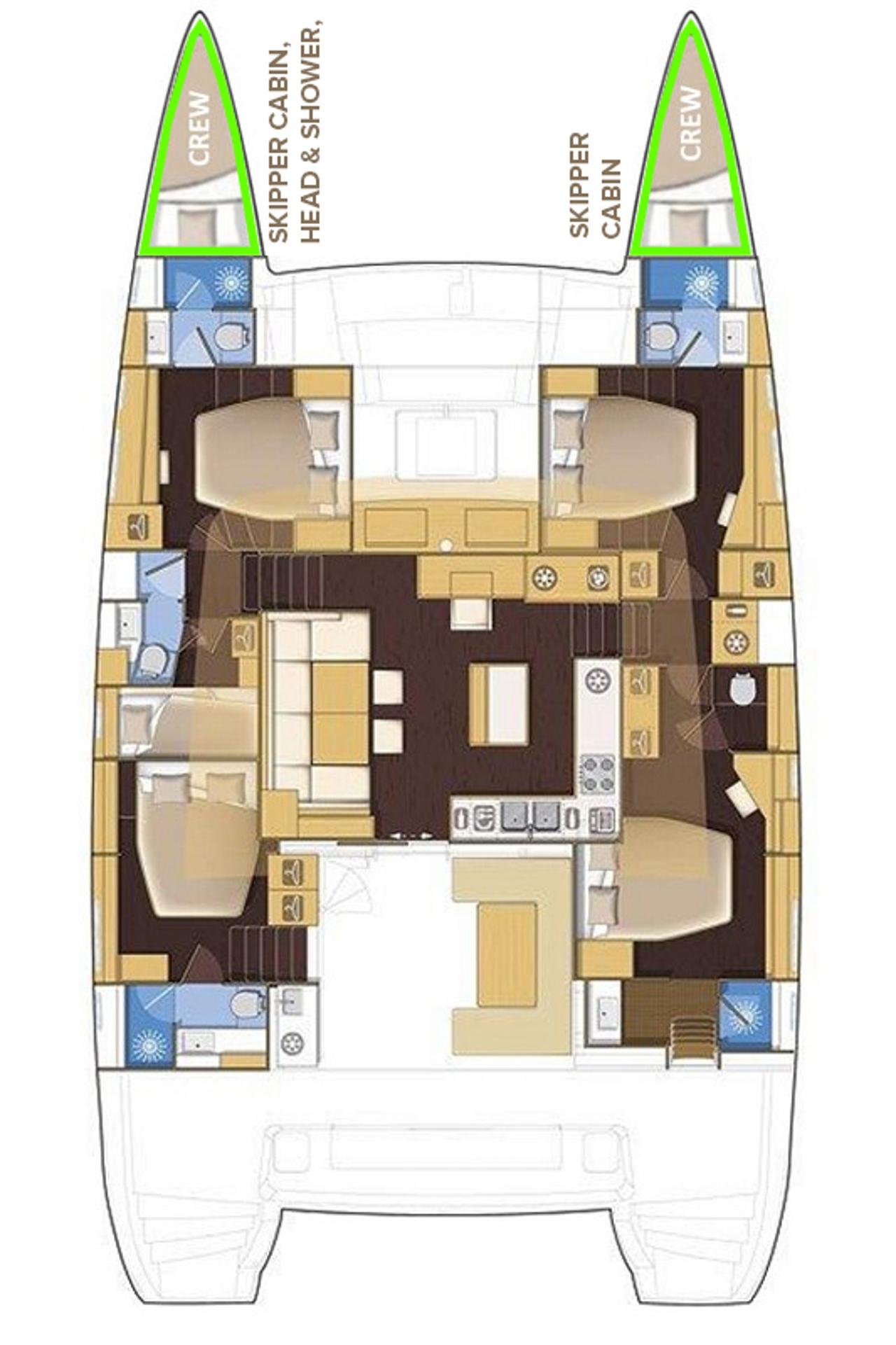 Najam Lagoon 560 - 5 + 2 cab. "Topaz" u destinaciji Split | Nautilus - Slika 2