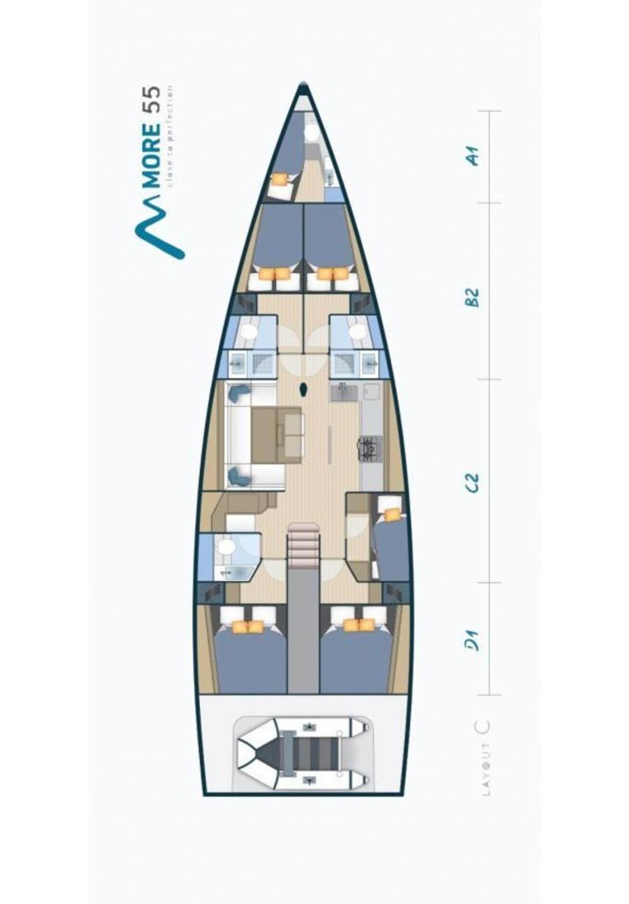 Najam More 55 "More Relax" u destinaciji Kaštela | Nautilus - Slika 2
