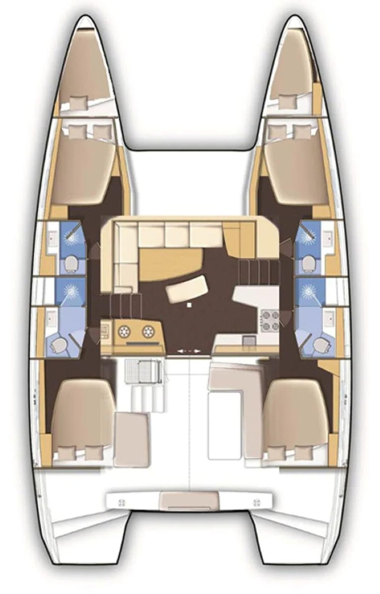 Charter Lagoon 42 - 4 + 2 cab. "Orlan" in Trogir | Nautilus - Slika 2