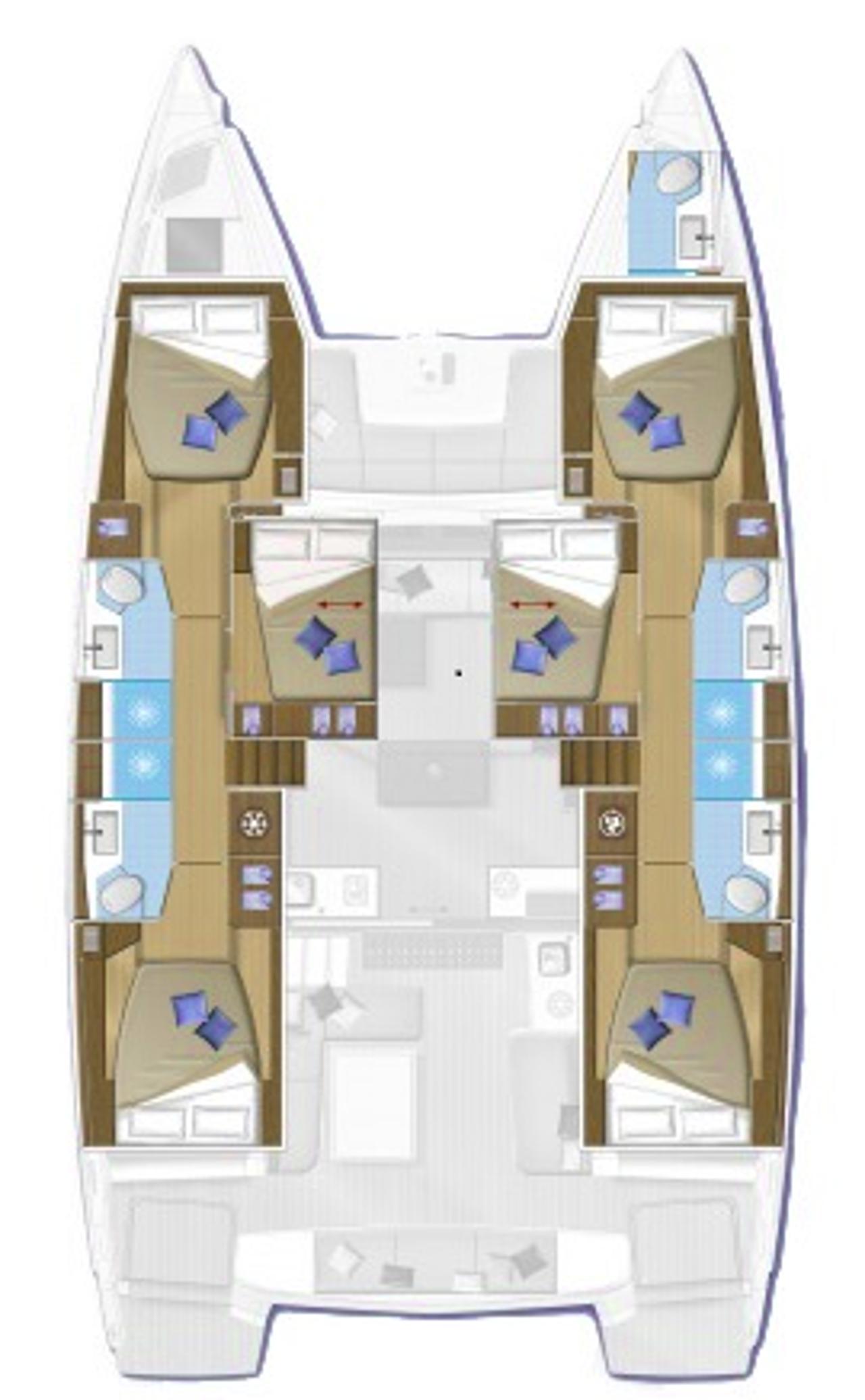 Najam Lagoon 50 - 6 + 1 cab. "High Life" u destinaciji Sukošan | Nautilus - Slika 2