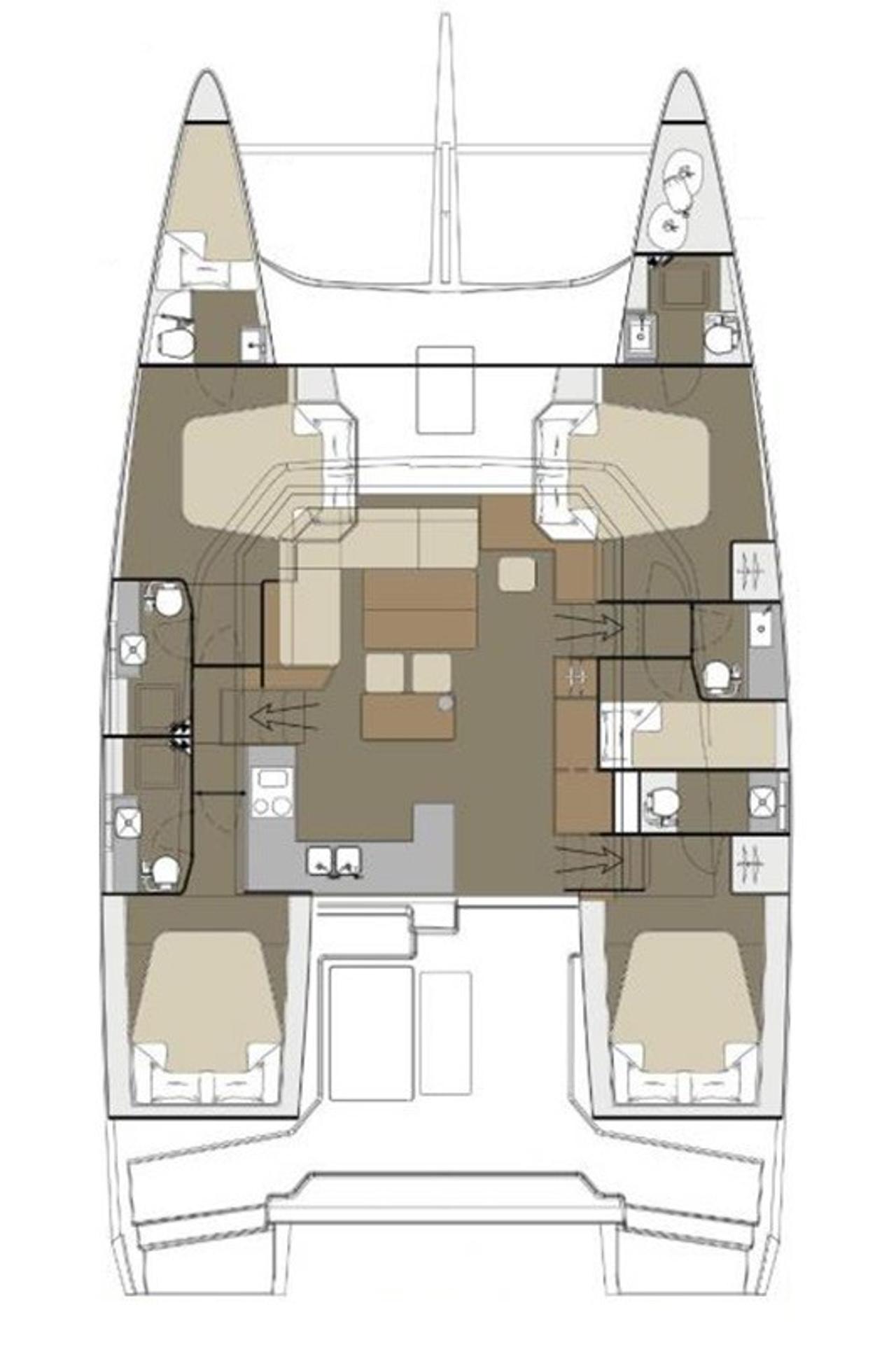 Noleggio Dufour 48 Catamaran - 5 + 1 cab. "Bahia Serena" a Primošten | Nautilus - Slika 2