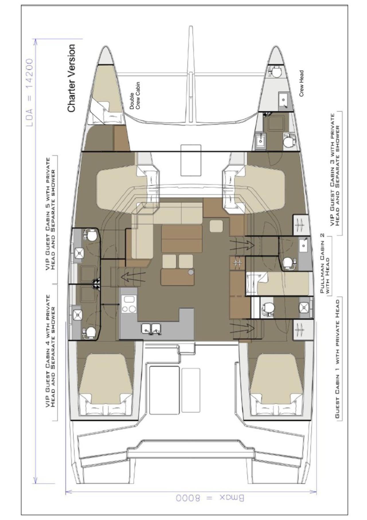 Najam Dufour 48 Catamaran - 5 + 1 cab. "Uno" u destinaciji Primošten | Nautilus - Slika 2