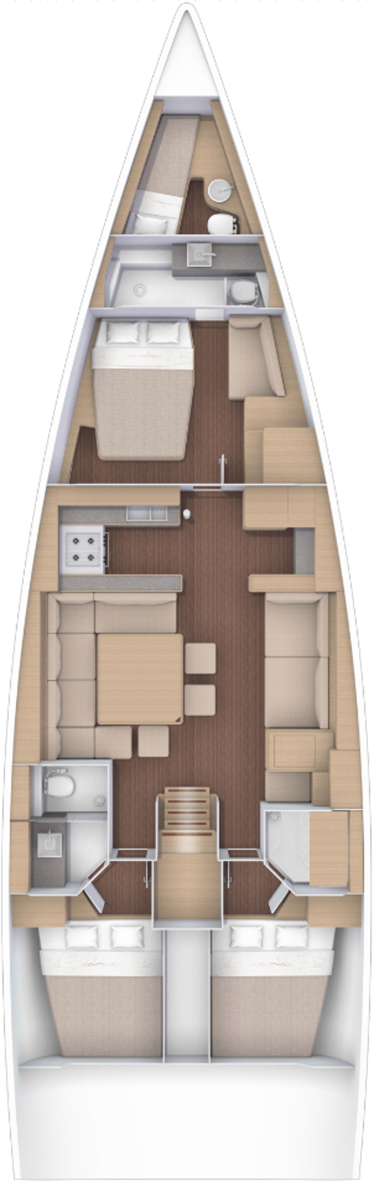 Charter Dufour Exclusive 56 - 3 + 1 cab. "Kabuki - OW" in Primošten | Nautilus - Slika 2