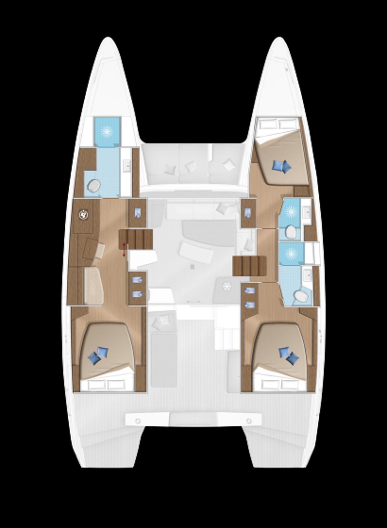 Najam Lagoon 42 - 3 + 1 cab. "Ocean Pearl" u destinaciji Rogoznica | Nautilus - Slika 2