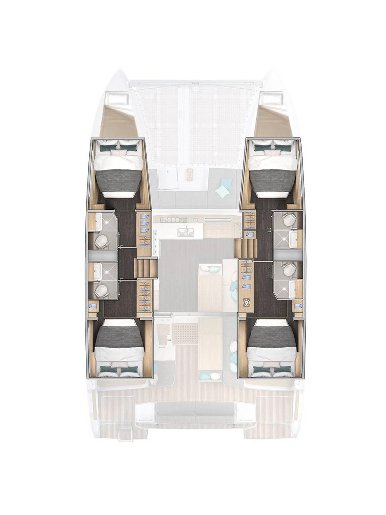 Najam Lagoon 43 - 4 + 2 cab. "Andorinha" u destinaciji Rogoznica | Nautilus - Slika 2