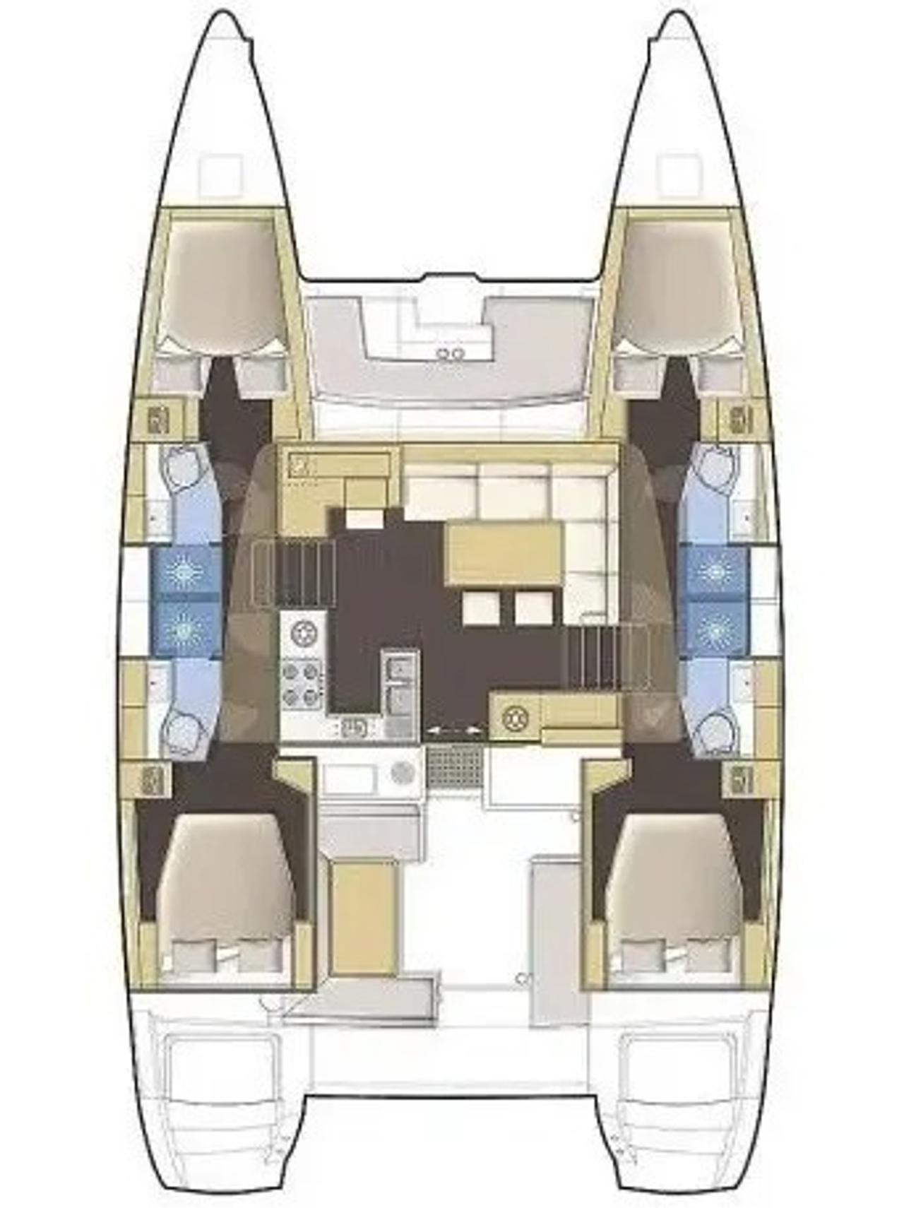 Najam Lagoon 450 - 4 + 2 cab. "Perla" u destinaciji Rogoznica | Nautilus - Slika 2