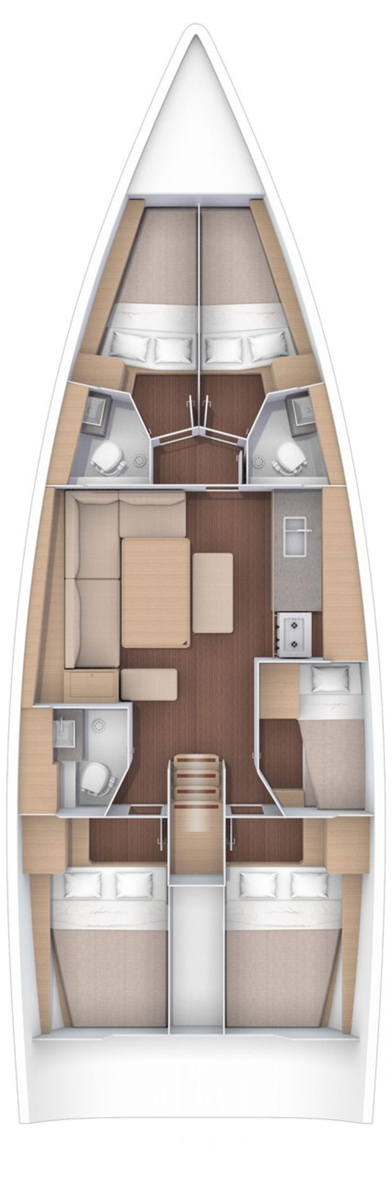 Najam Dufour 460 GL - 5 cab. "Wilma" u destinaciji Preveza | Nautilus - Slika 2