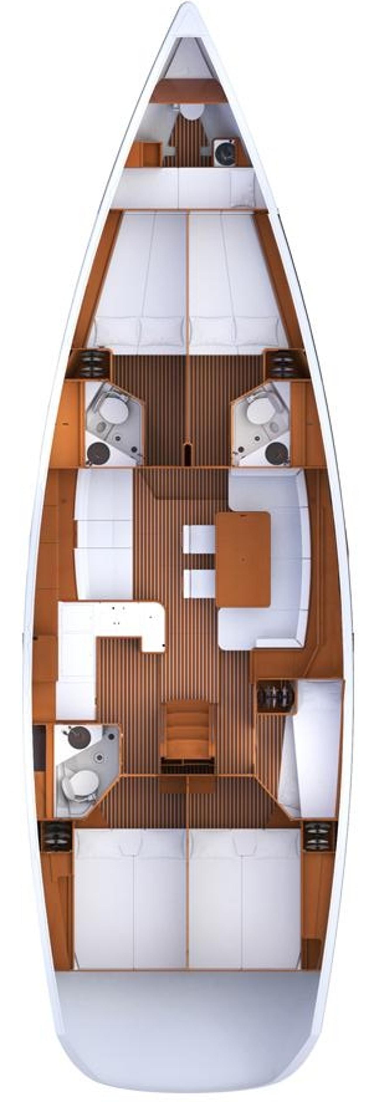 Charter Jeanneau 53 - 5 + 1 cab. "Omega Kiss" in Dubrovnik | Nautilus - Slika 2