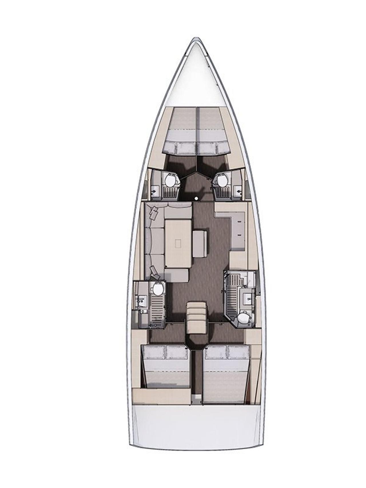 Najam Dufour 470 - 4 cab. "Ljubov" u destinaciji Šibenik | Nautilus - Slika 2