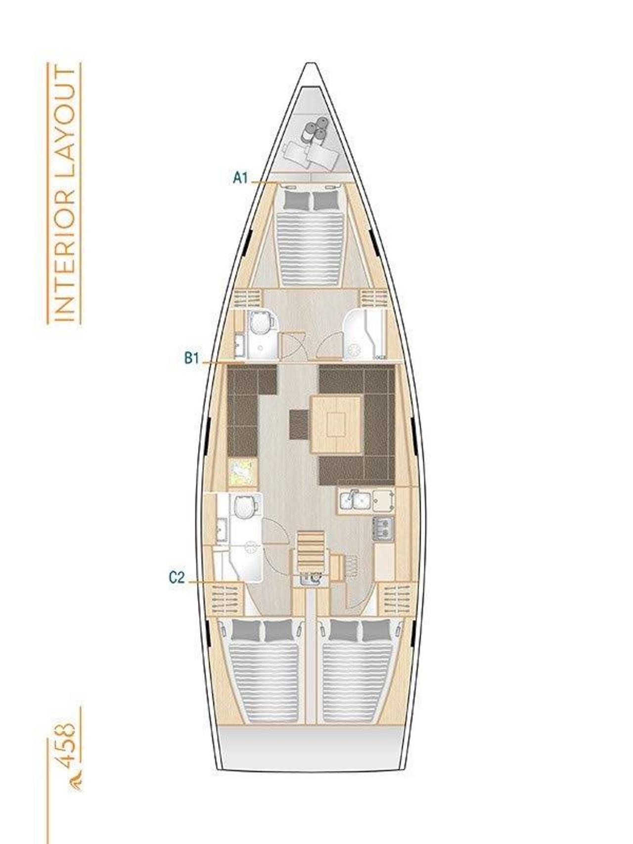 Najam Hanse 458 - 3 cab. "Podatok Too" u destinaciji Šibenik | Nautilus - Slika 2