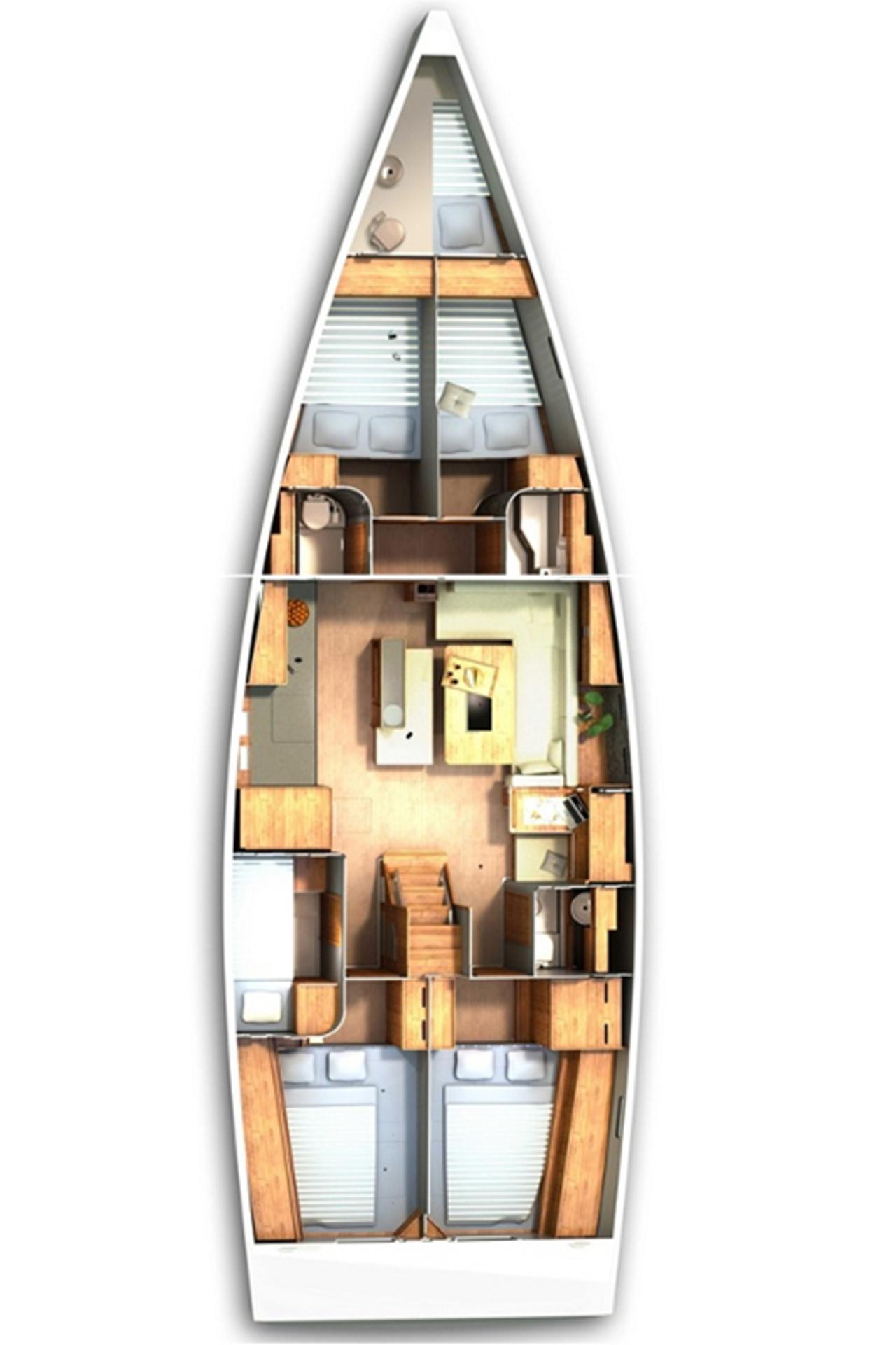 Najam Hanse 505 - 5 + 1 cab. "Anse" u destinaciji Šibenik | Nautilus - Slika 2