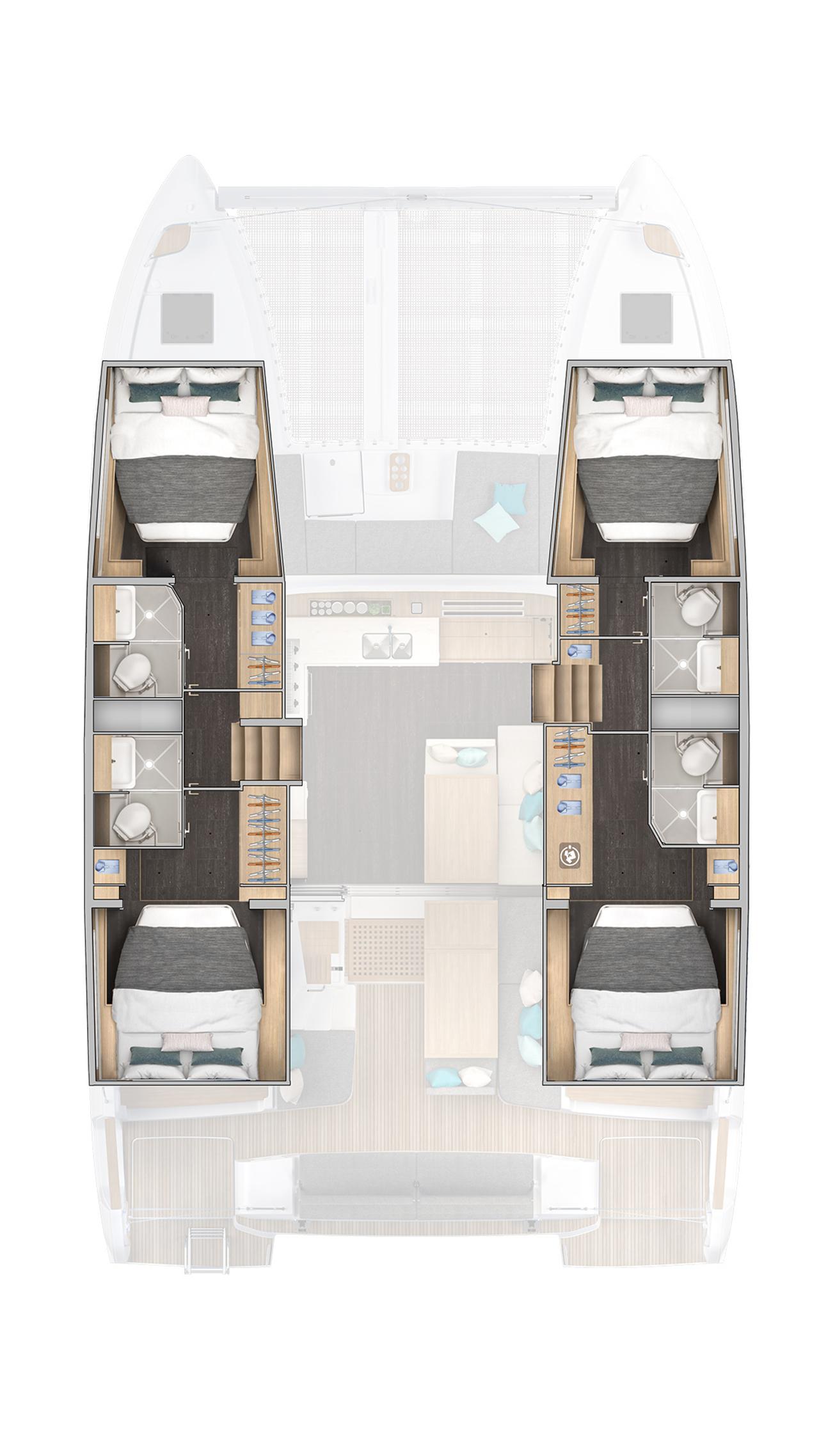 Charter Lagoon 43 - 4 + 2 cab. "La Rose" in Split | Nautilus - Slika 2