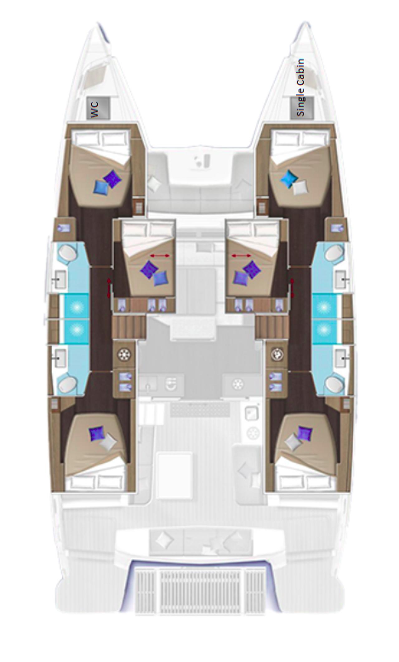 Noleggio Lagoon 51 - 6 + 1 cab. "Ocean Pearl" a Split | Nautilus - Slika 2