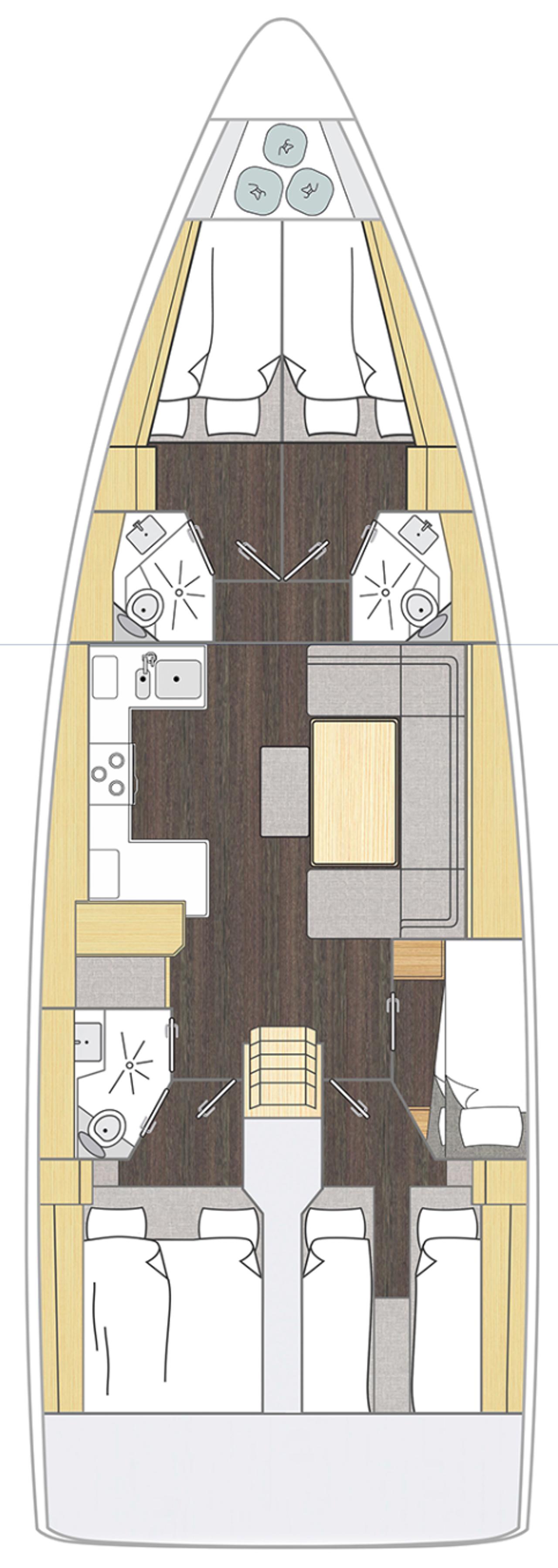 Charter Bavaria C46 - 5 cab. "Rana" in Fethiye | Nautilus - Slika 2