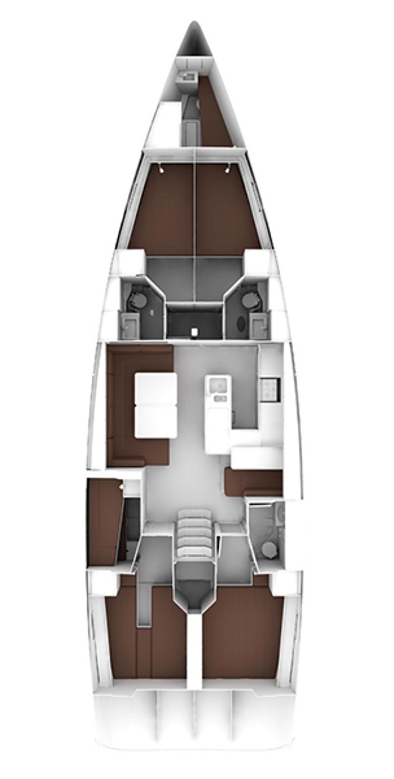 Najam Bavaria Cruiser 56 - 5 + 1 cab. "El Karinjo" u destinaciji Trogir | Nautilus - Slika 2