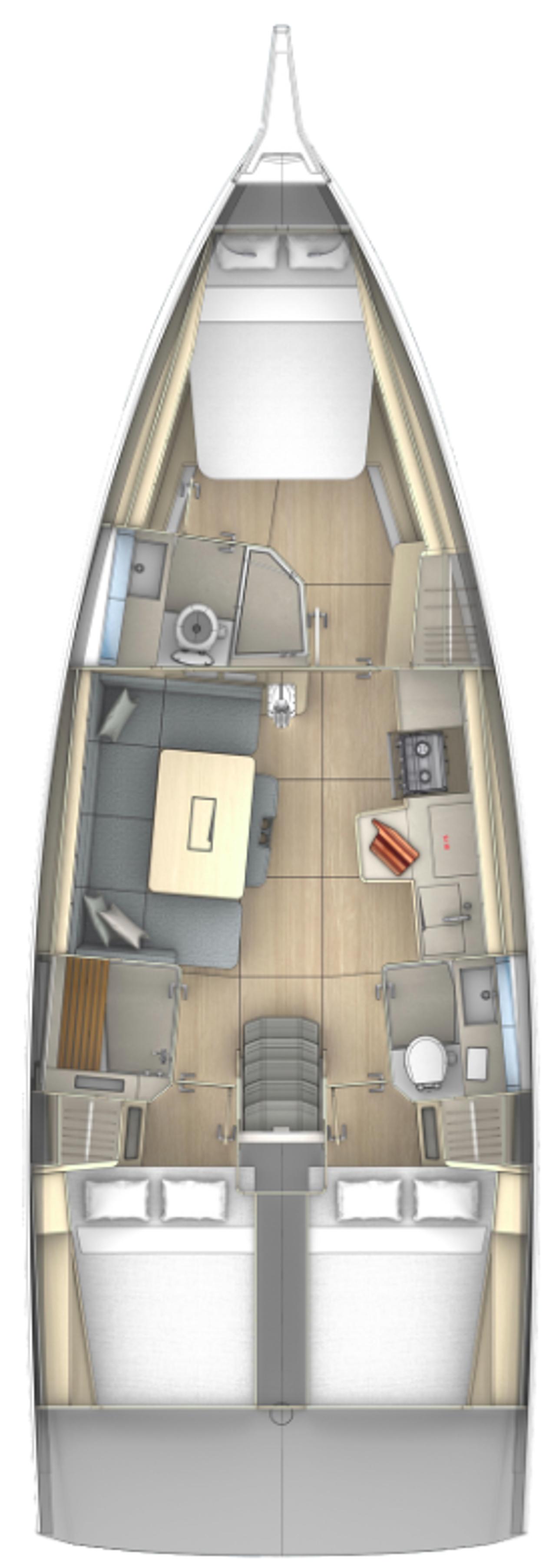 Charter Dufour 41 - 3 cab. "Aventura" in Trogir | Nautilus - Slika 2