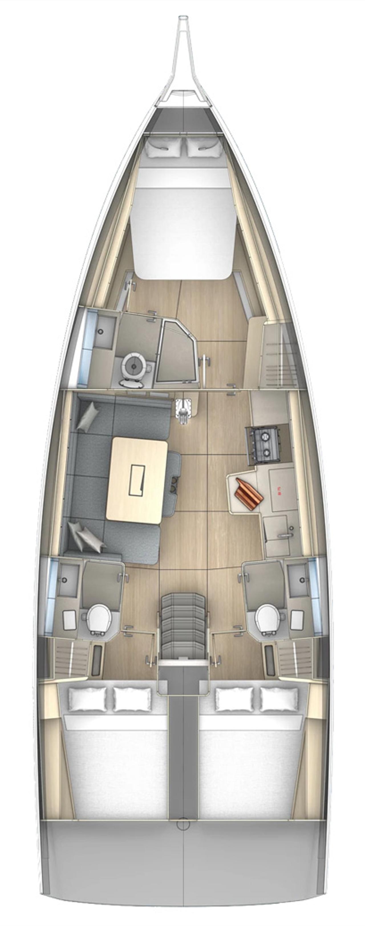 Najam Dufour 41 - 3 cab. "Ela" u destinaciji Murter | Nautilus - Slika 2