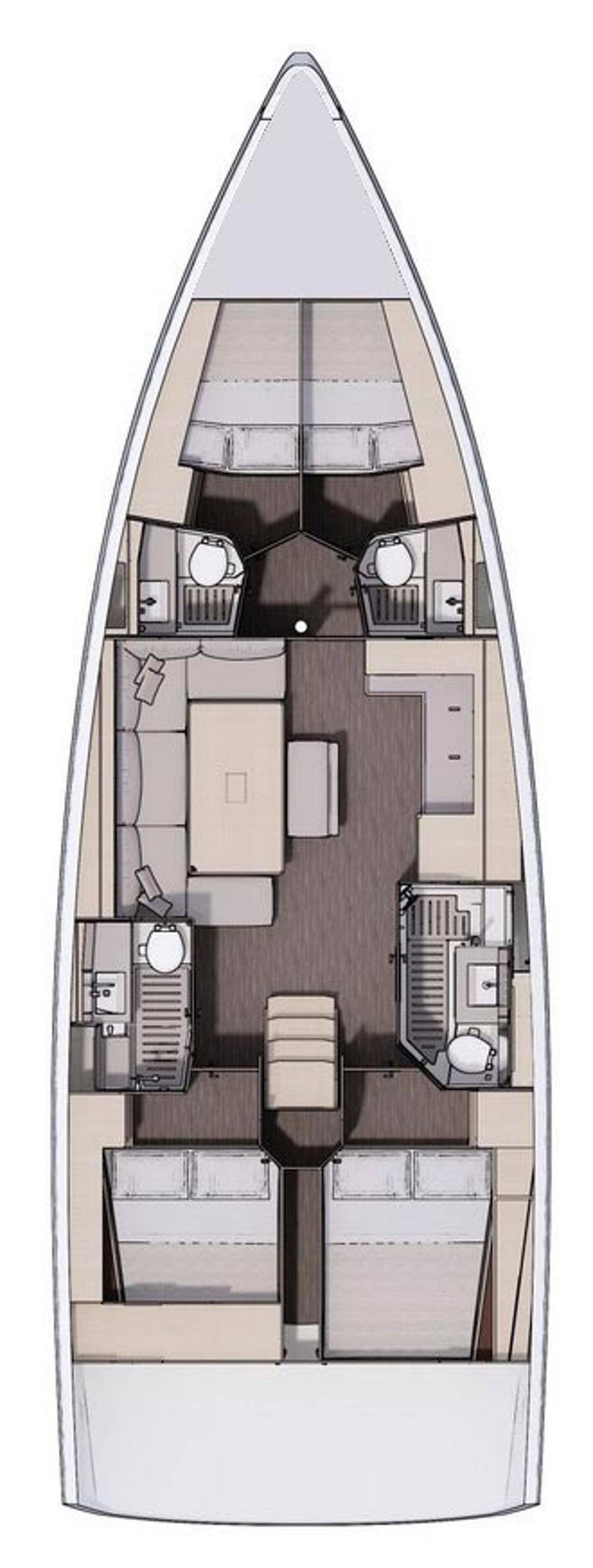 Najam Dufour 470 - 4 cab. "Sombra del Viento" u destinaciji Trogir | Nautilus - Slika 2