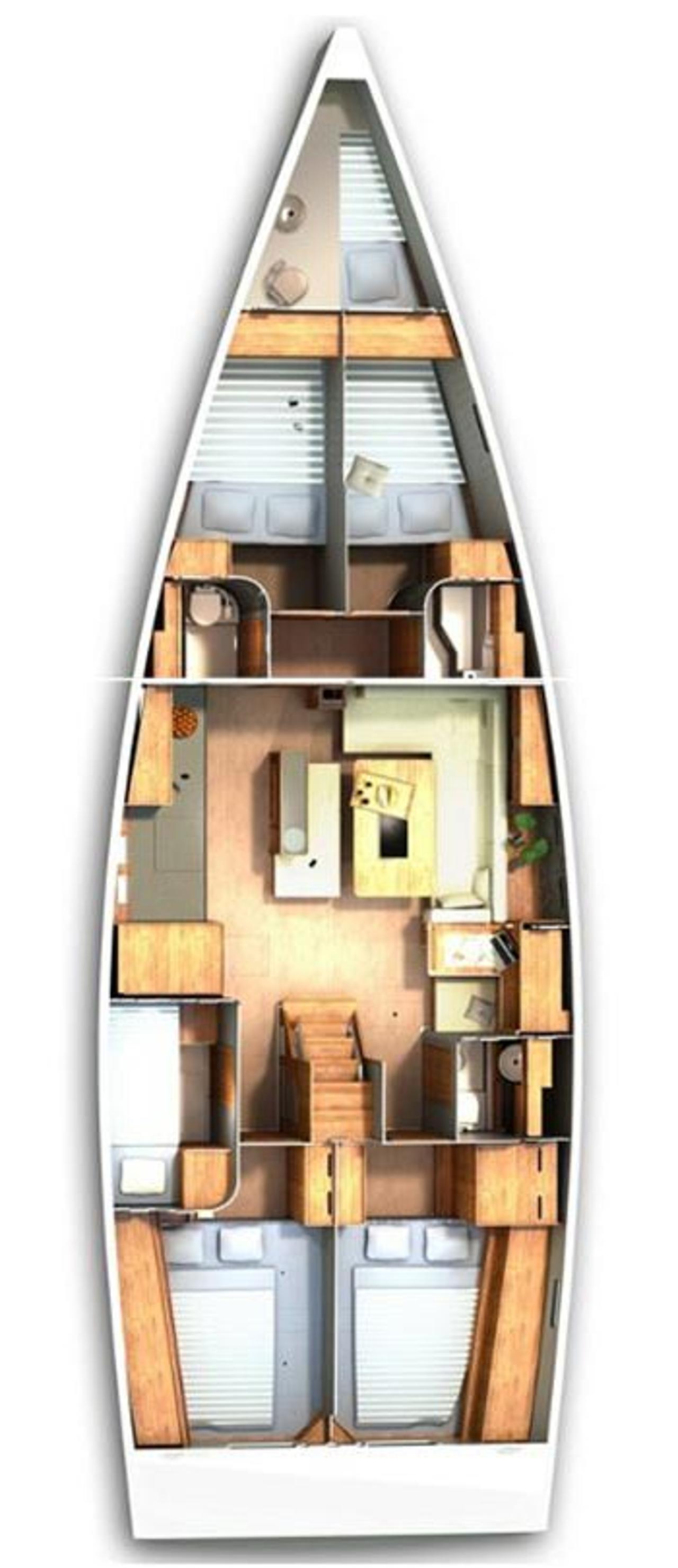 Najam Hanse 505 - 5 + 1 cab. "Skyline" u destinaciji Punat | Nautilus - Slika 2