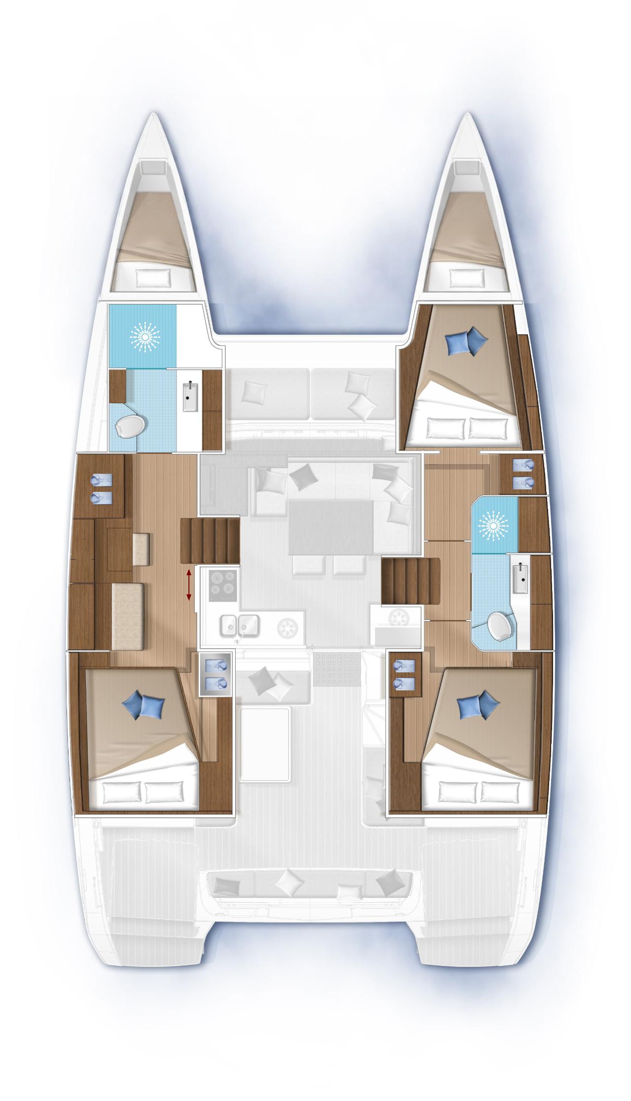 Najam Lagoon 40 - 3 + 2 cab "Millennium Falcon" u destinaciji Šibenik | Nautilus - Slika 3
