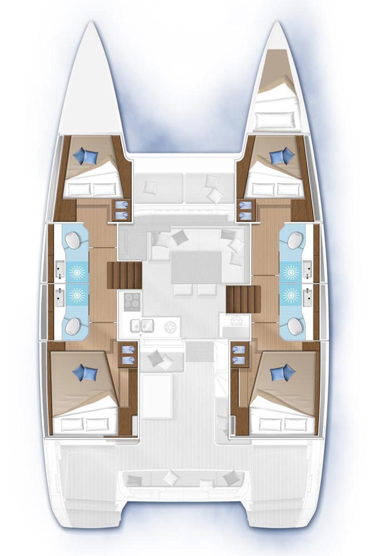 Charter Lagoon 40 - 4 + 1 cab. "Sunset" in Figari/Golfo Aranci | Nautilus - Slika 2