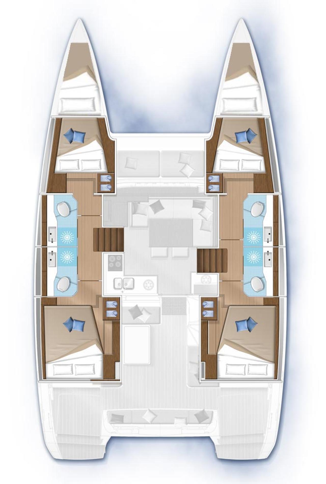 Charter Lagoon 40 - 4 + 2 cab "Jessica" in Krf | Nautilus - Slika 2