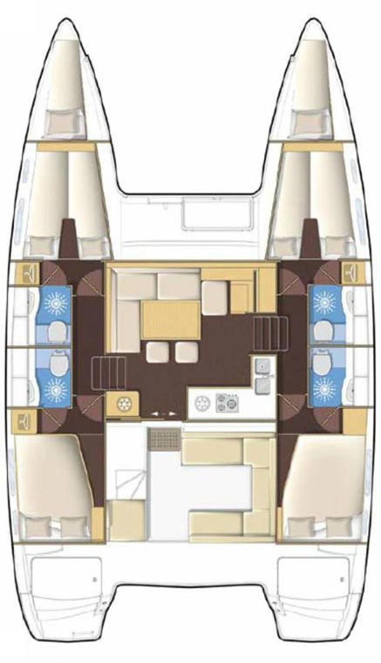 Noleggio Lagoon 400 S2 "Shyva" a Municipal Unit of Lefkada | Nautilus - Slika 2