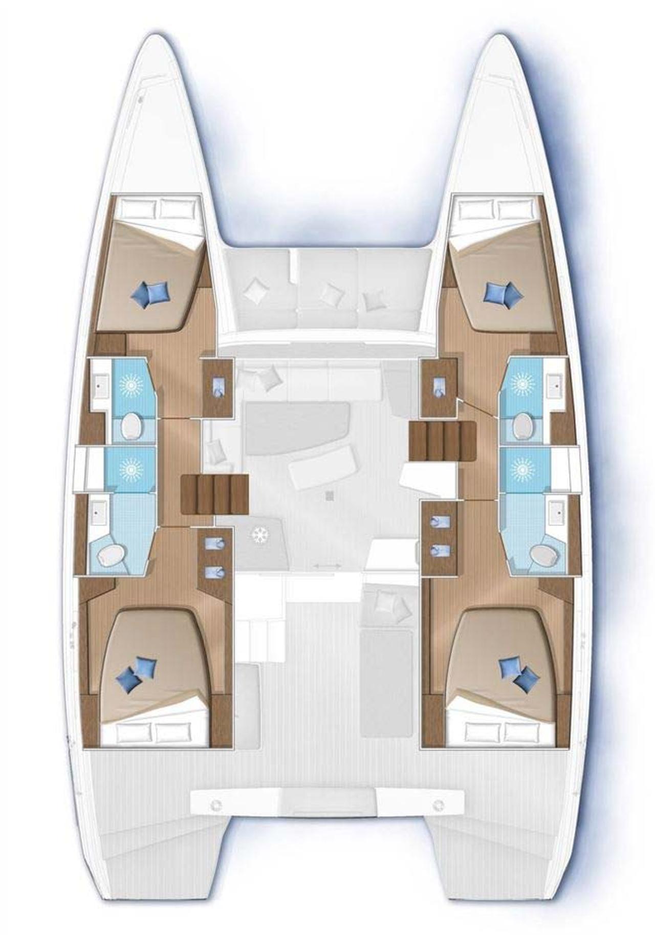 Noleggio Lagoon 42 - 4 cab. "Ocean Light" a Figari/Golfo Aranci | Nautilus - Slika 2