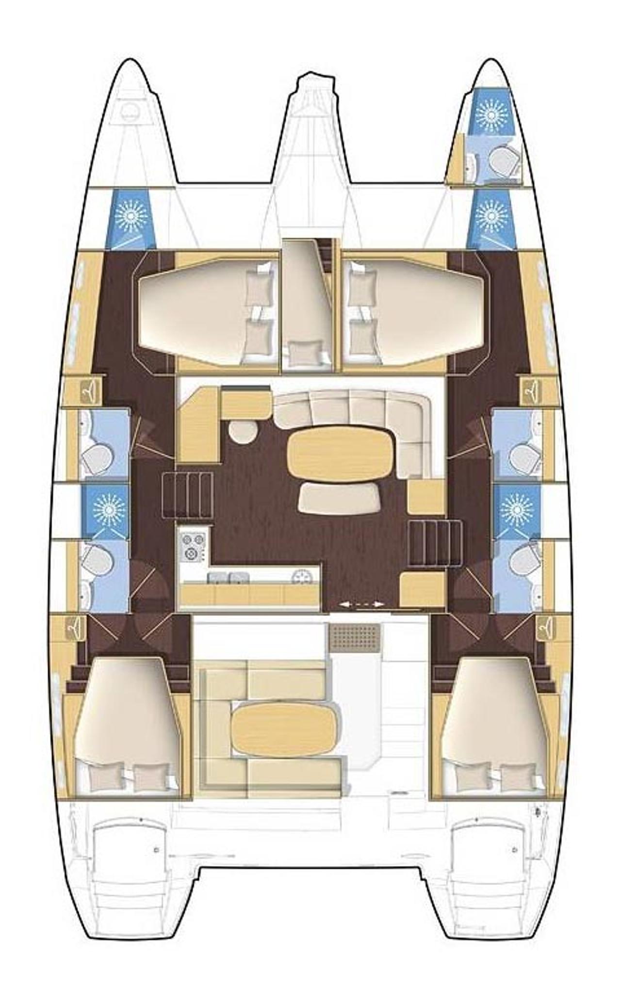 Noleggio Lagoon 421 - 4 + 1 cab. "Patch Work" a Šibenik | Nautilus - Slika 2