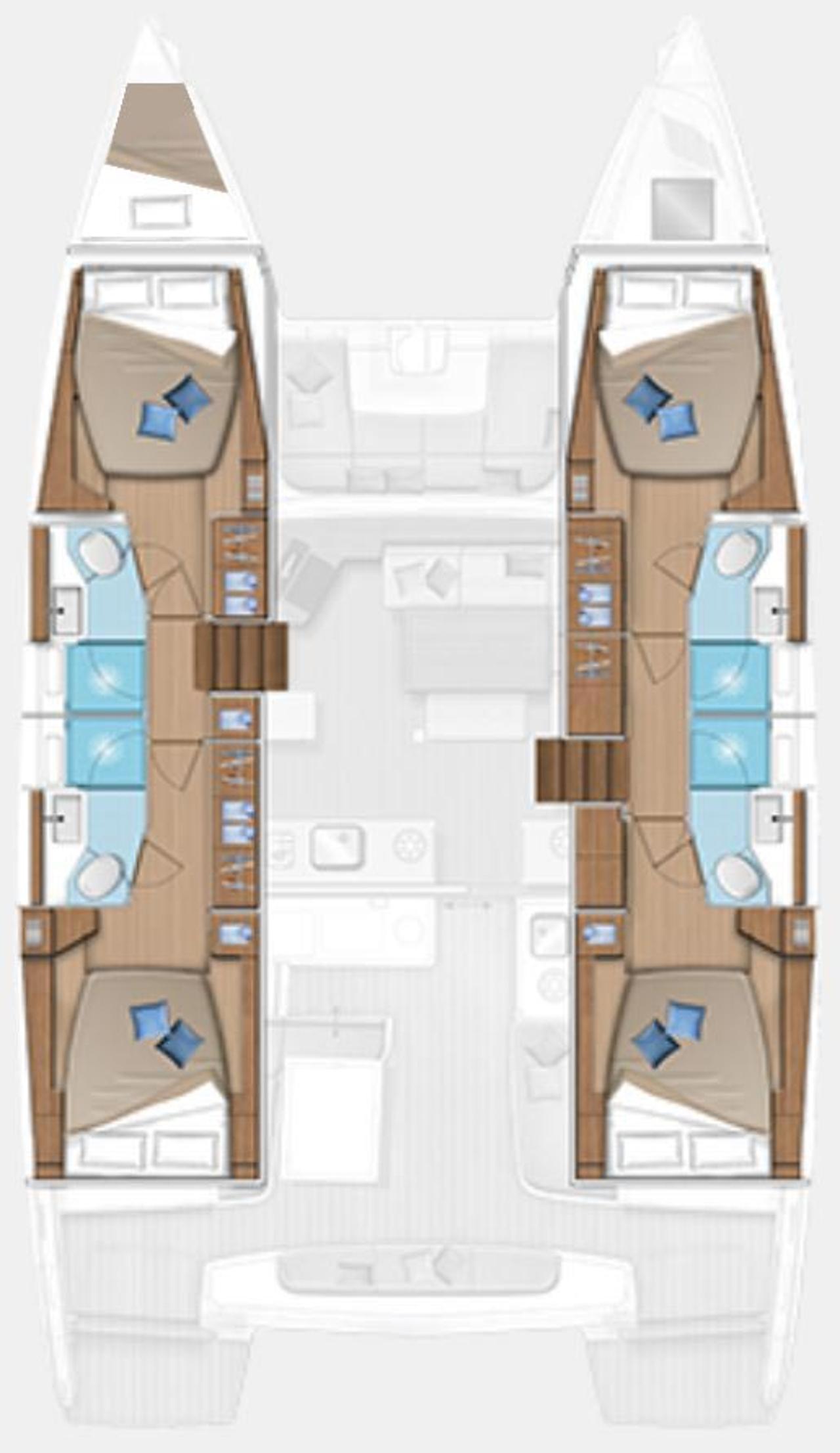 Charter Lagoon 46 - 4 + 1 cab. "Blu" in Volos | Nautilus - Slika 2