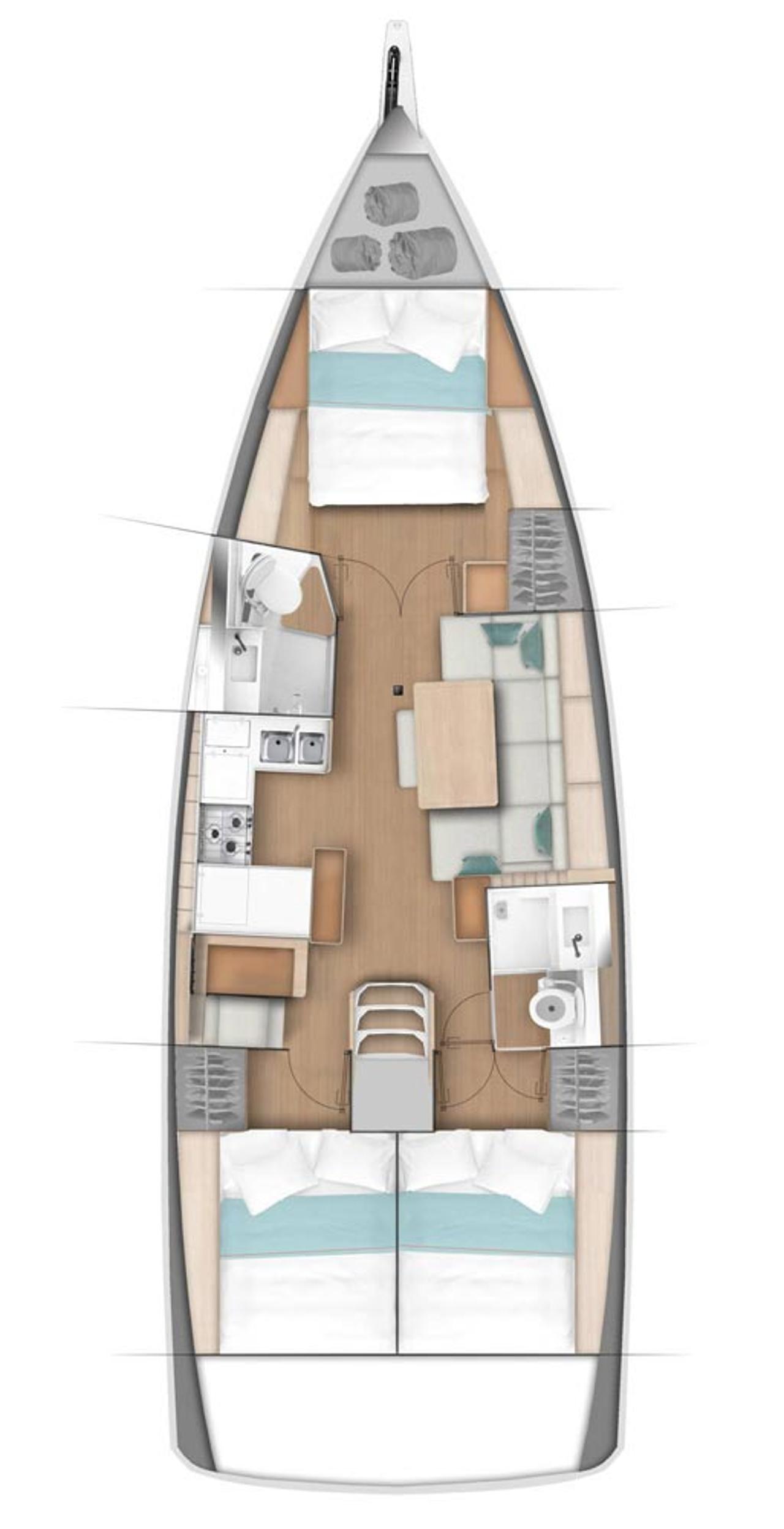 Najam Sun Odyssey 440 - 3 cab. "Follow your Dream" u destinaciji Biograd na Moru | Nautilus - Slika 2