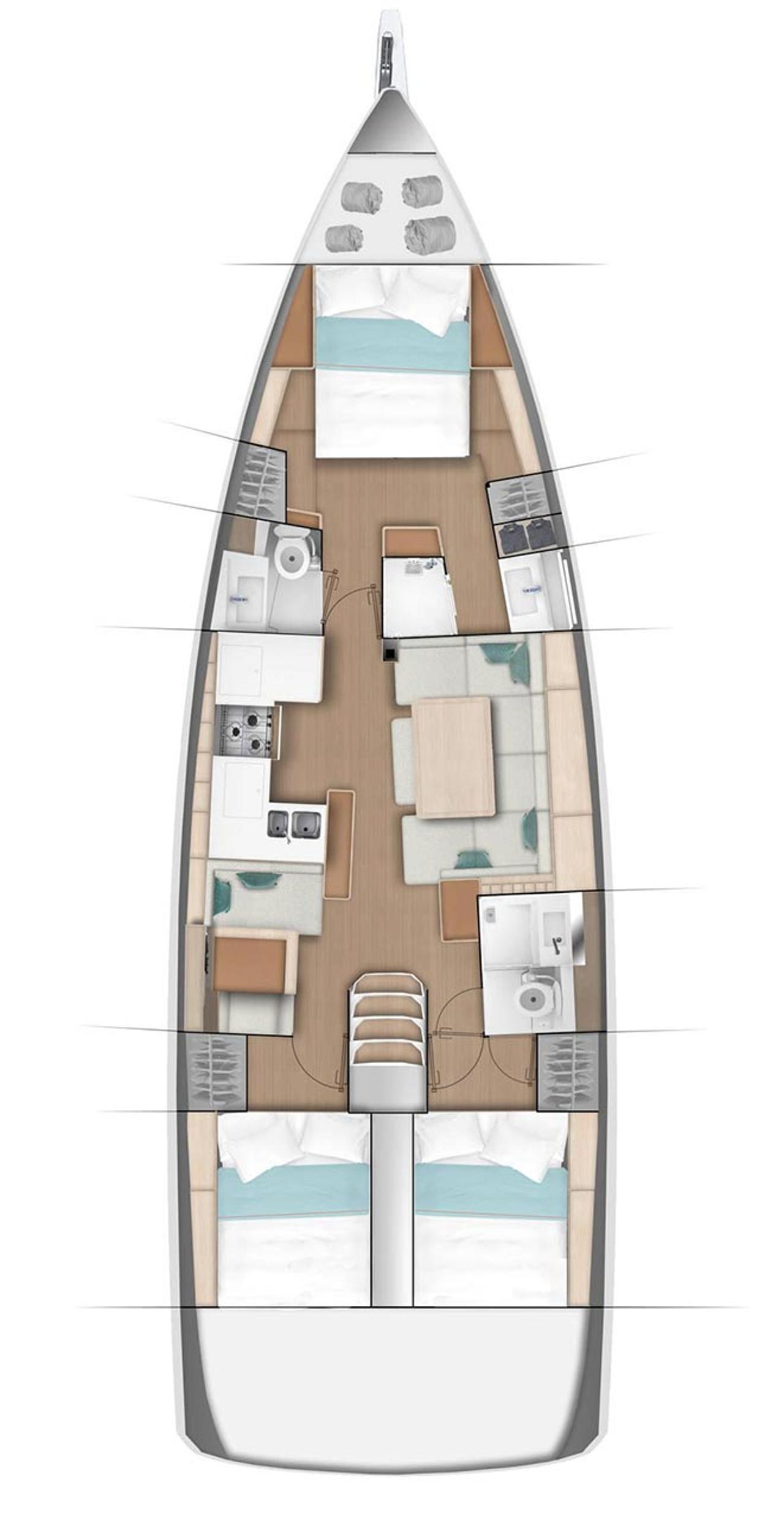 Najam Sun Odyssey 490 - 3 cab. "La Vita e Bella" u destinaciji Fethiye | Nautilus - Slika 2