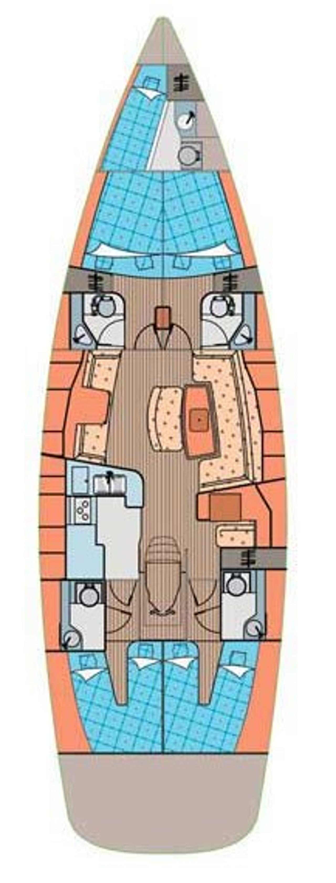 Noleggio Elan 514 Impression - 4 + 1 cab. "Lenka" a Biograd na Moru | Nautilus - Slika 2