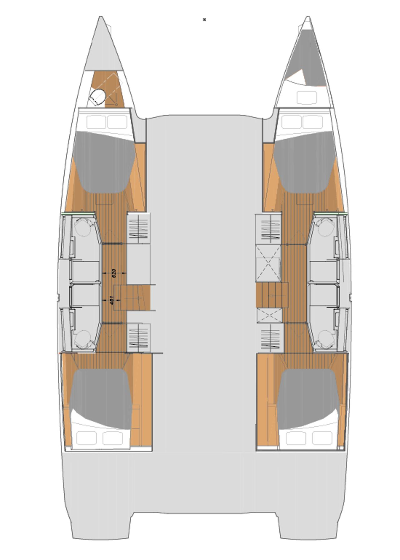 Noleggio Fountaine Pajot Elba 45 - 4 cab. "Tiger Lil" a Biograd na Moru | Nautilus - Slika 2