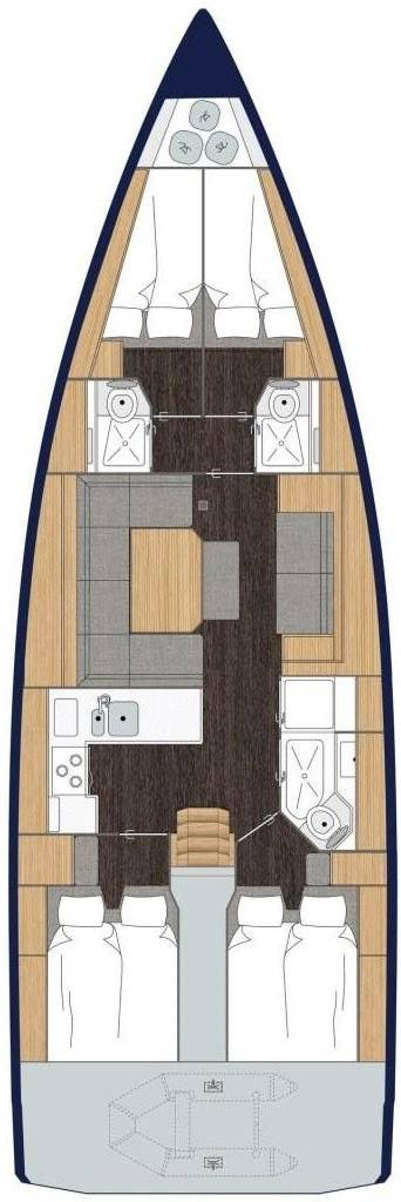 Noleggio Bavaria C45 - 4 cab. "Manann II" a Kaštela | Nautilus - Slika 2