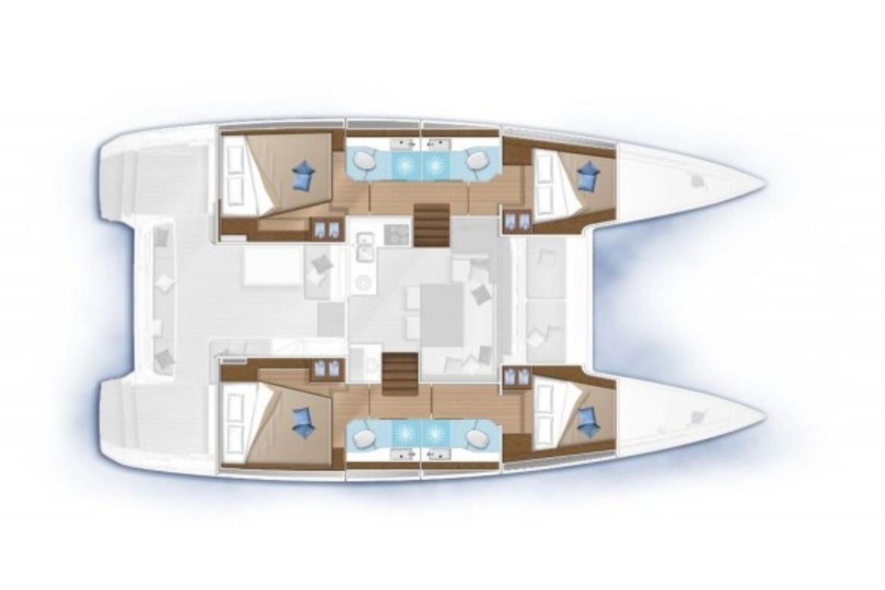 Noleggio Lagoon 40 - 4 + 2 cab "Lipstick" a Biograd na Moru | Nautilus - Slika 2