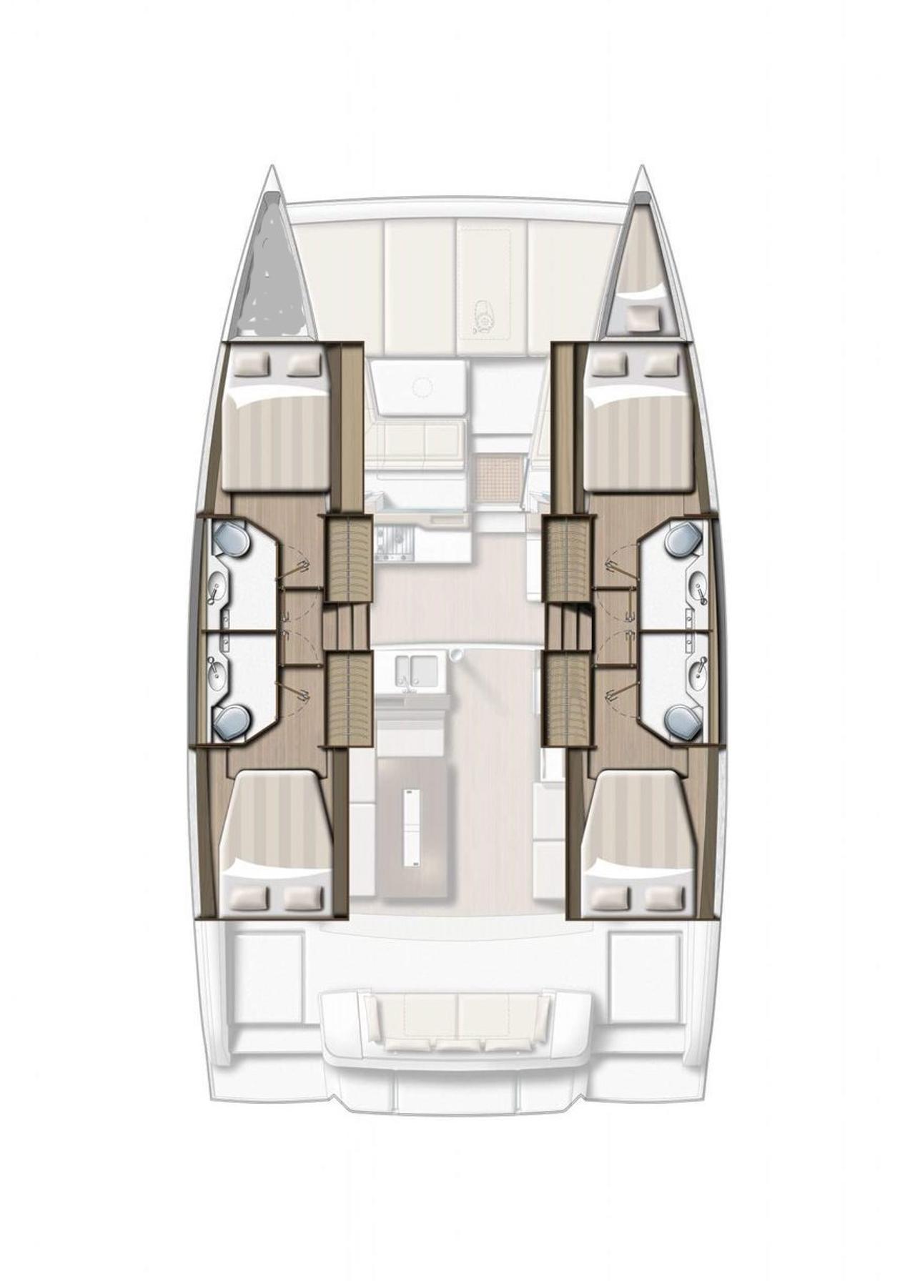 Noleggio Bali 4.2 - 4 + 1 cab. "Open Office" a Trogir | Nautilus - Slika 2
