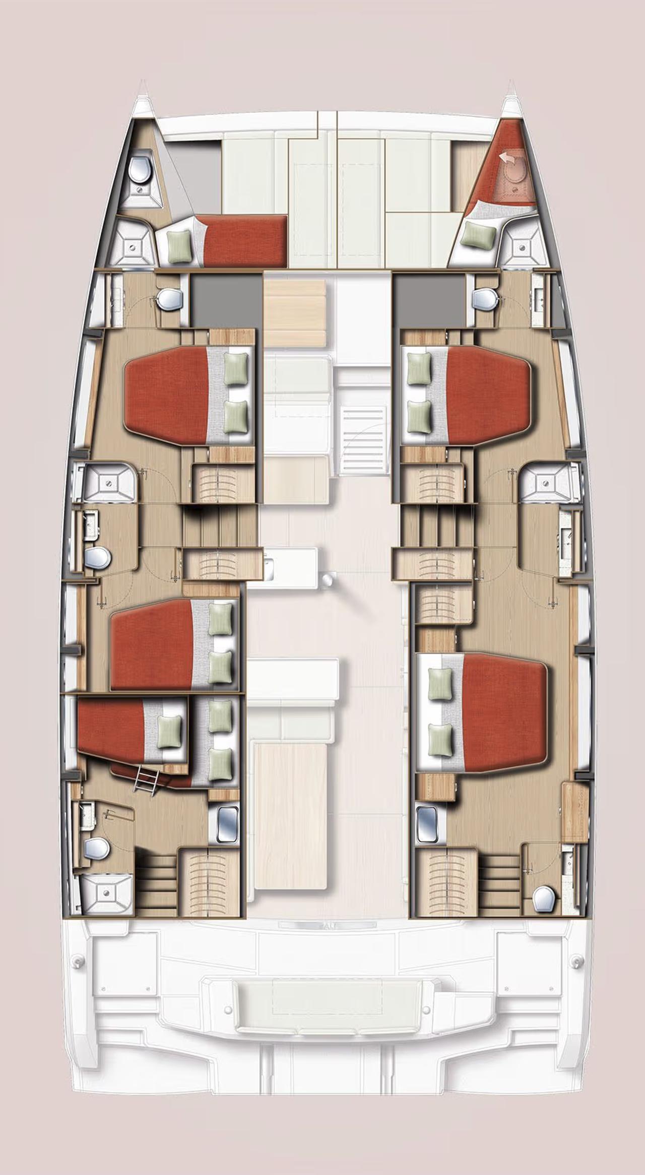 Noleggio Bali 5.2 - 5 + 2 cab. "New 1" a Trogir | Nautilus - Slika 2
